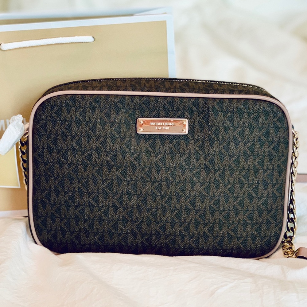 🆕 Michael Kors Jet Set Crossbody Bag Brown/Fawn